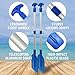 Boat Paddle Telescoping Plastic Collapsible Oar, Kayak, Jet Ski, Rafting, Mini Canoe Paddles, Tubing Floats, Rowing Safety Accessories for Kids and Adults, 2-Pack