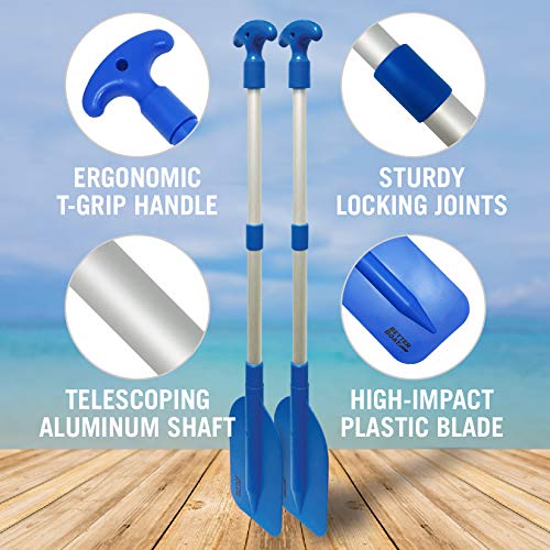 Image of Boat Paddle Telescoping Plastic Collapsible Oar, Kayak, Jet Ski, Rafting