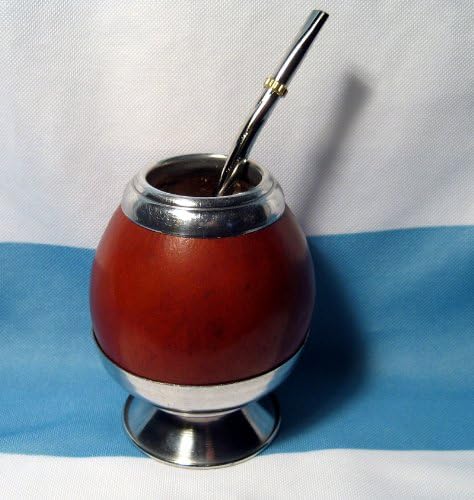 ELEGANTE MATE GOURD YERBA TÉ CON PAJA BOMBILLA KIT DE BEBIDA SALUDABLE SET 0062 ENVÍOS DE USA