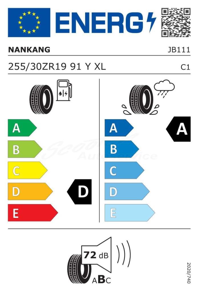 Nankang Pneu de voiture NS-20 Noble Sport 255/30ZR19