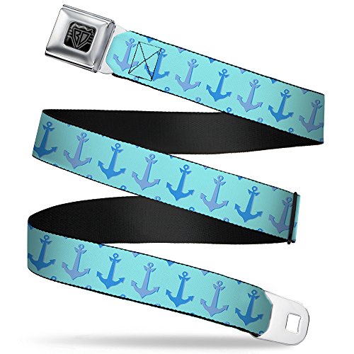 Cinturón de seguridad Buckle-Down Anchor2 Monogram azul y rosa de 36 pulgadas