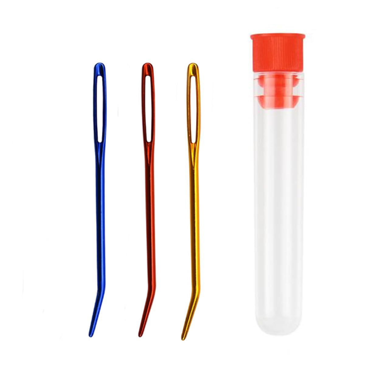 SKINPLUS 3Pcs Large Eye Needle Threader,Yarn Darning Tapestry Needle,Knitting Needles Set for Crochet Darning Beading Quilting Weaving Crafts