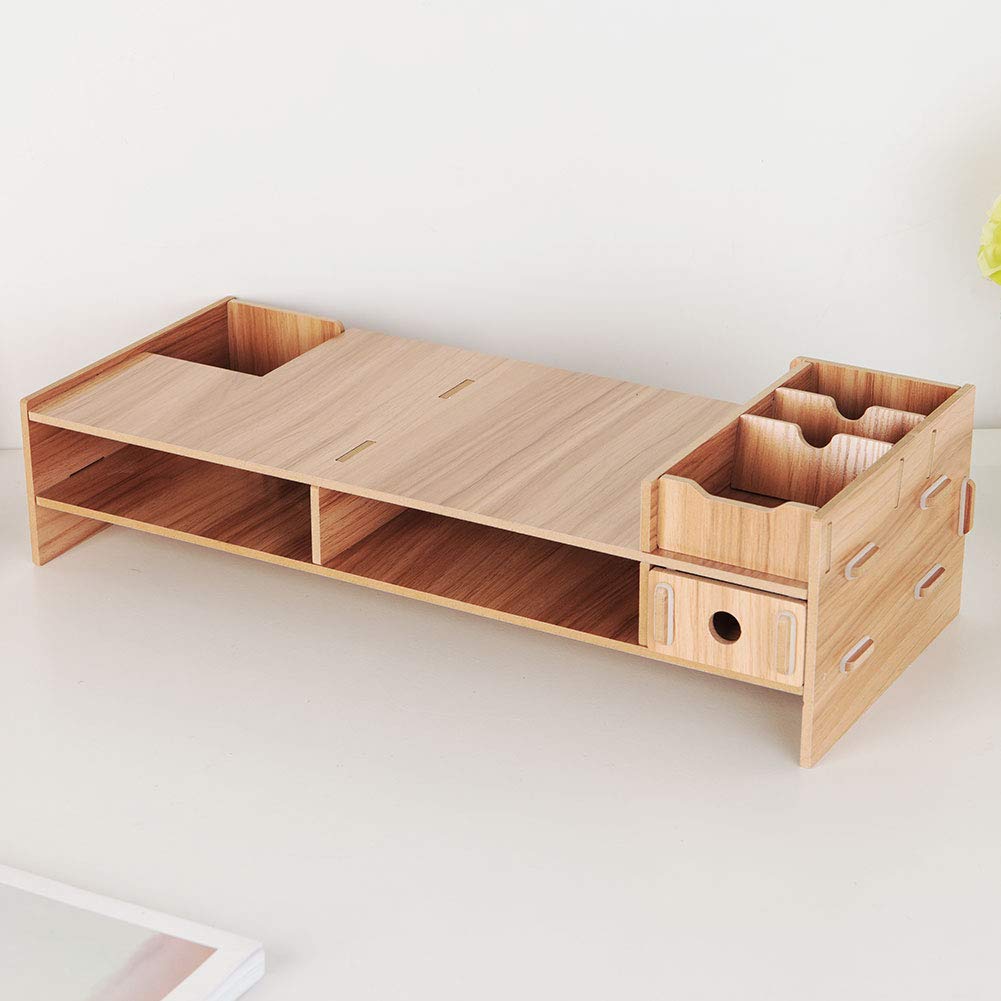 Forniture per ufficio, Supporto per laptop per scrivania Supporto per monitor in legno Mobile per TV in legno Supporto per PC Supporto per laptop in legno Scaffale per scrivania