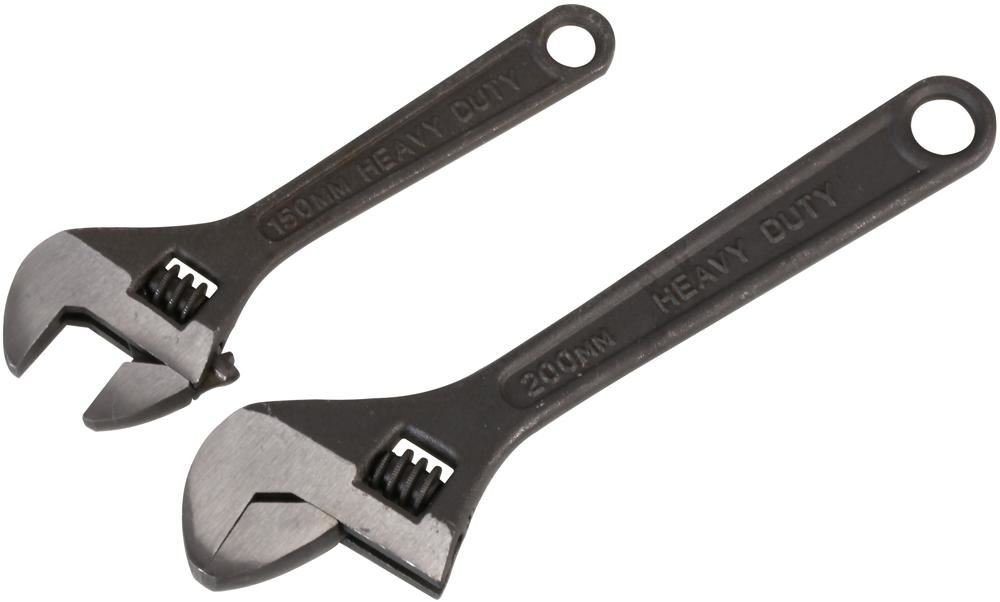 Clés à molette Duratool Noir 15,2 cm et 20,3 cm pour bloquer les écrous rebelles sans effort