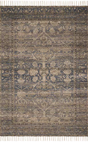 Justina Blakeney x Loloi Cornelia Collection COR-02 Indigo / Natural Transitional 7'-9" x 9'-9" Area Rug