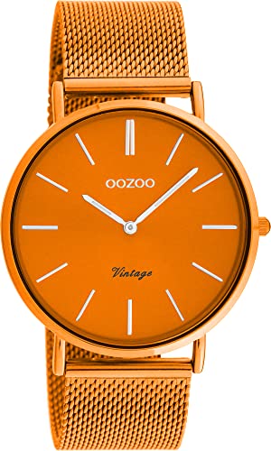 Oozoo Orologio da Polso da Uomo Oro Analogico C9908A Vintage