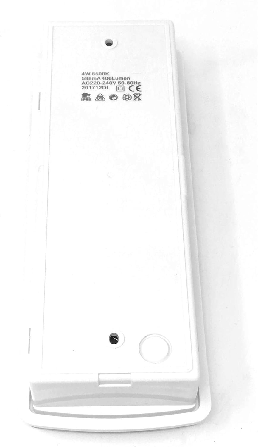 SQUADO - Lampada di Emergenza con 50 Led Completa di Incasso + Batteria Luce Bianca 4 W [Classe di efficienza energetica A] (Confezione da 2)