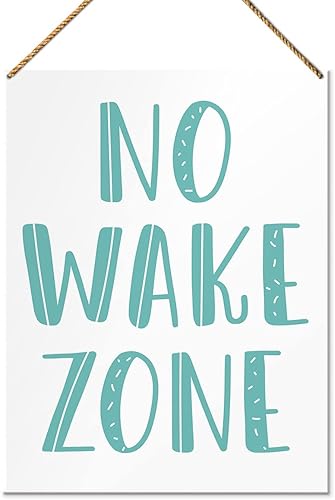 Letrero de madera para niños, zona de no despertarse, cuarto de bebé, habitación de niños, sala de juegos, decoración inspiradora de arte de pared, disponible en Yaxa Peru