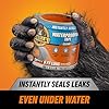 Gorilla Waterproof Patch & Seal Tape, Clear Tape, 4" x 8' (Pack of 1) - Permanent Weather Resistant Seal for Leaks and Repairs