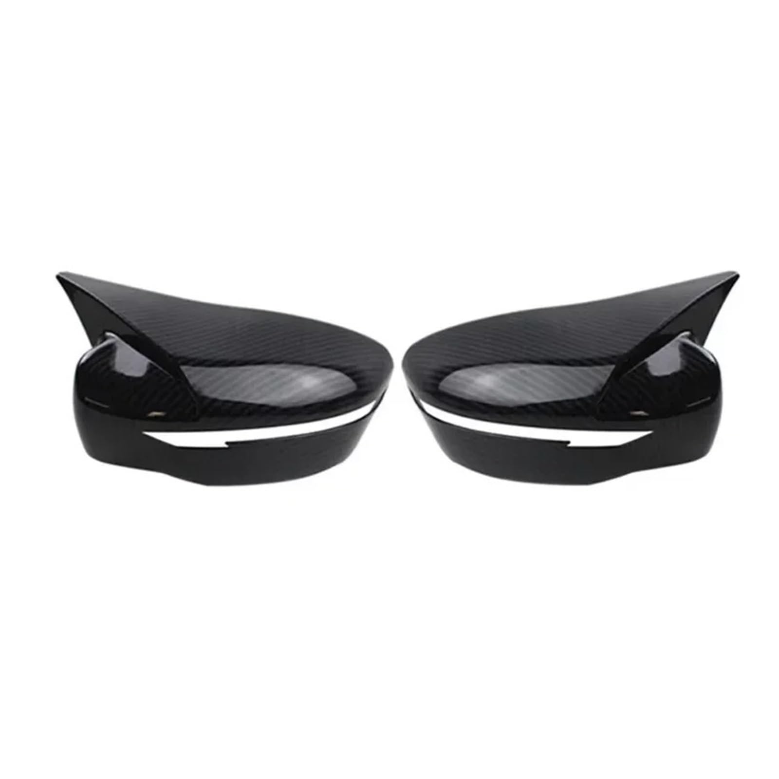 Rearview Mirror Cover Cap for Qashqai for X-Trail for Murano for Rogue for Pathfinder 2015-2019 Rearview Mirror Cover Wing Cap Case Trim Sticker(Carbon Look)