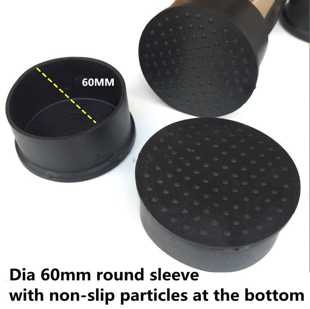Średnica 60 mm PVC miękka gumowa tuleja zewnętrzna zaślepka okrągła osłona nóg stołu podkładka pod stopy antypoślizgowa nasadka rurki (kolor: 60 mm, rozmiar: 30 szt.)