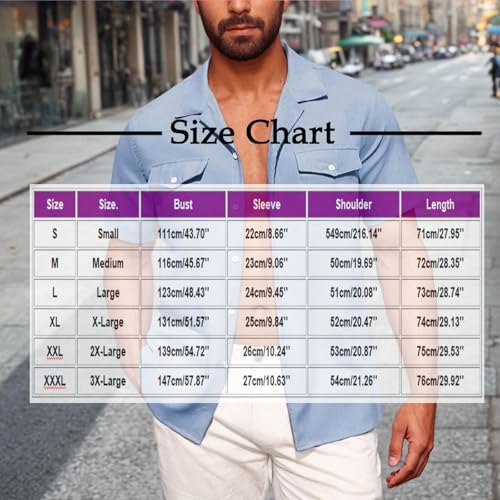 Mens Short Sleeve Button Down Shirt Casual Dress Shirts with Two Pocket Lightweight Summer T-Shirt Vacation Beach Tops3