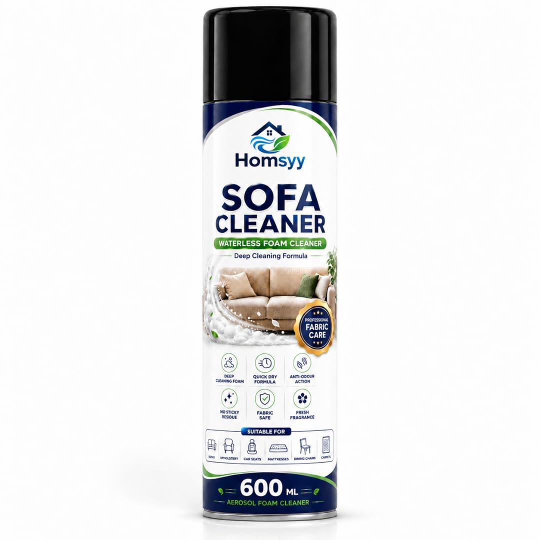 Sofa Cleaner Foam 600ml | Upholstery Cleaner for Couch, Carpet, Mattress & Cushion | Deep Cleaning, Removes Dirt, Stains & Odours | Quick Dry Fabric Cleaning | sofa cleaning foam-image-31