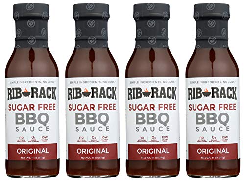 Rib Rack Original Sugar Free BBQ Sauce 11 oz (4 pack)