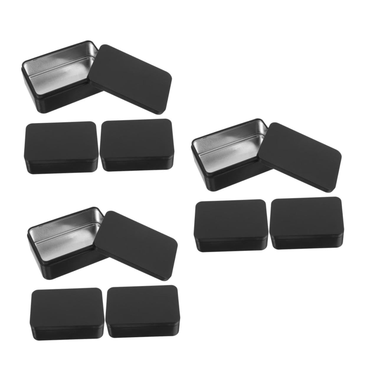 HOMSFOU 3 Set Scatola Di Immagazzinaggio Del Poker Scatole Di Carte Da Gioco Organizzare Piccolo Porta Della Carta Collezione Astuccio Giocare Custodia Per Carte Ponte Nero 3 Pezzi*3