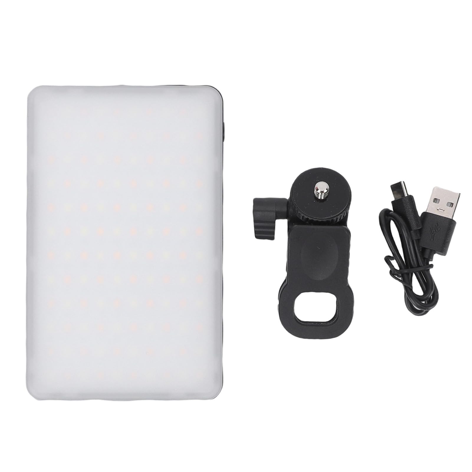 Fabater Luce di Riempimento Fotografica a Doppia Faccia con Ricarica Wireless per Selfie e Streaming Video 2500-9000K Design Morbido, Durevole e Compatto