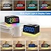 JALL Digital Alarm Clock with FM Radio for Bedroom, 8 Colors Night Light with 2 Charging Port, Sleep Sound Machines with Timer, Dual Alarm, Loud Alarm and Easy to Use for Seniors and Kids as Gift