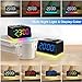 JALL Digital Alarm Clock with FM Radio for Bedroom, 8 Colors Night Light with 2 Charging Port, Sleep Sound Machines with Timer, Dual Alarm, Loud Alarm and Easy to Use for Seniors and Kids as Gift
