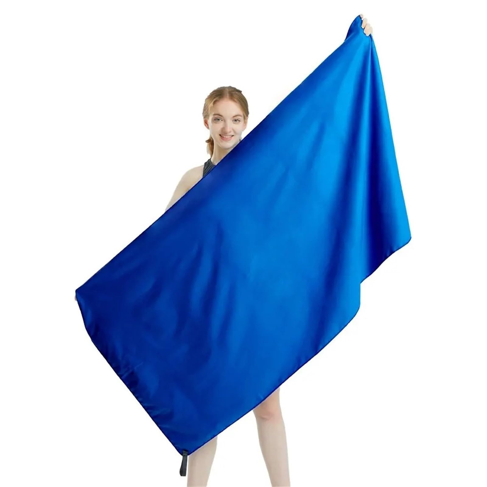 Toalla de microfibra Toalla de secado rápido Toalla de viaje Toalla deportiva Toalla de playa Toalla ligera suave a prueba de arena for nadar, Yoga, gimnasio para Playa, Piscina(Dark Blue OPP,80x160cm