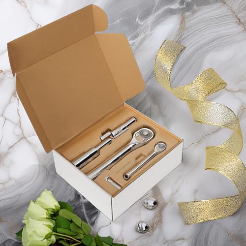 Image of RLAVBL 12x10x4 Shipping Boxes Set of 15, White Corrugated Cardboard Mailer Box for Packing, Mailing, Business