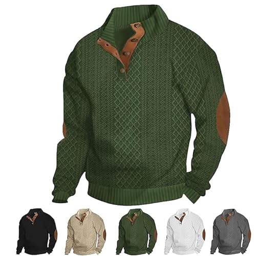 Icelandic Men's Sweater with Elbow Patches