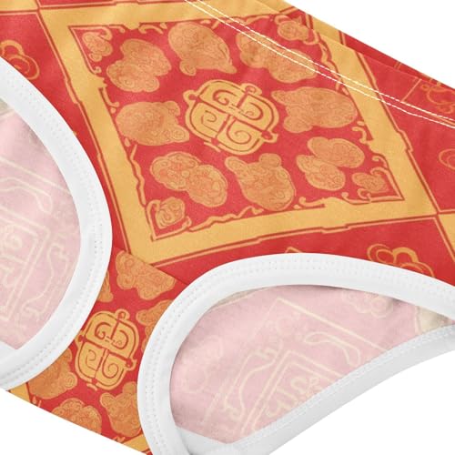 Girls' Cotton Briefs Briefs Underwear for Girls Traditional Motif Plaid Pattern4