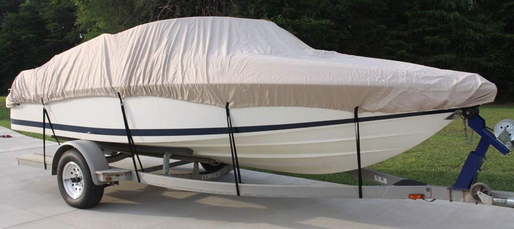 VORTEX Heavy Duty 26 FT Boat Cover - Waterproof 600D Polyester For Trailering & Storage