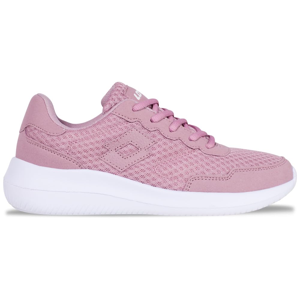 Lotto Unisex's Relate Sneaker, Dk Rose White, 6 UK
