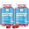 Ashwagandha Gummies 2000mg for Women Men – Sugar Free, Vegan – Organic Ashwagandha Root Extract Supplements Gummy & Vitamin D3, B12 and Turmeric, Promote Relaxation, Mixed Berry Flavor, 120 Count