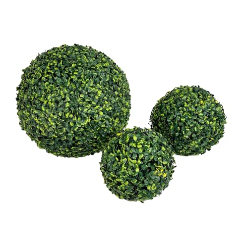 Tata Home Sfera Bosso Artificiale Palla di Erba Finta per Vasi da Esterno Pianta Foglie Finte Ornamentale da Interno Decorazione Giardino Balcone Misura 20 cm
