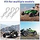 JIYIN 100 Stück RC Karosserie Klammern, RC Car Clips Deerc Ersatzteile Karosserieklammern R C Körper Shell Pin 1/10 1/12 1/16 Splinte R-Clip Auto Klemmen Ersatzteile