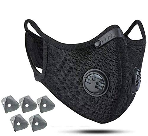 Dust Mask with Filters Sports Face Mask for Men and Women Reusable Activated