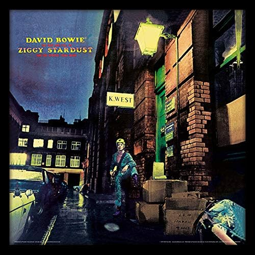 David Bowie ACPPR48158 Ziggy Stardust Framed Classic Album Sleeve Memorabilia, Multi-Colour,12-Inch - Multi-Colour