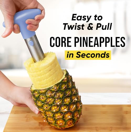 Image of Zulay Kitchen Stainless Steel Pineapple Corer, Slicer & Eye Peeler