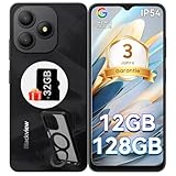 Blackview Wave 9C Handy Ohne Vertrag, Android 15 Phone, 12GB+128GB/2TB TF, 6.56', 5000mAh Smartphone Ohne Vertrag Günstig, IP54, 13MP+8MP, Fingerabdruck/GPS/OTG/Ring-Halter Handyhülle