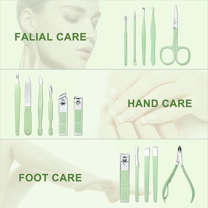 Velnest Luxury Nail Grooming Set 16 Pieces, Professional Manicure Pedicure Kit for Men & Women 1