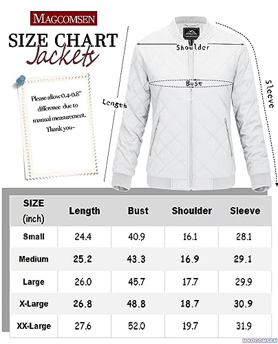 Magcomsen Ladies Fleece Jacket Long Sleeve Jackets Bomber Jackets Casual Outerwear Puffer Jacket With Pockets Quilted Jacket For Winter #TOP6