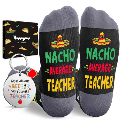 HAPPYPOP School Staff Appreciation Gifts - Socks for Preschool Sped Teacher Nurse Counselor