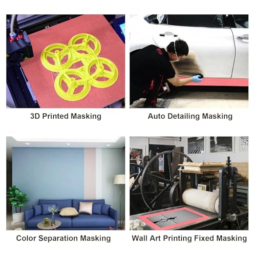 Image of BOMEI PACK 6'' Wide Painters Tape, Pink Painting Tape 60 Yards, 3D Printing Tape, Wide Masking Tape for Painting, Craft Art, Label, Packing, Office, School, Home (6'' x 60 Yards)