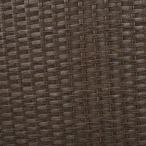 Venice Outdoor Dark Brown Wicker Swivel Club Chair With Beige Water Resistant Cushions (Single, Light Brown/Ceramic Grey) #TOP6