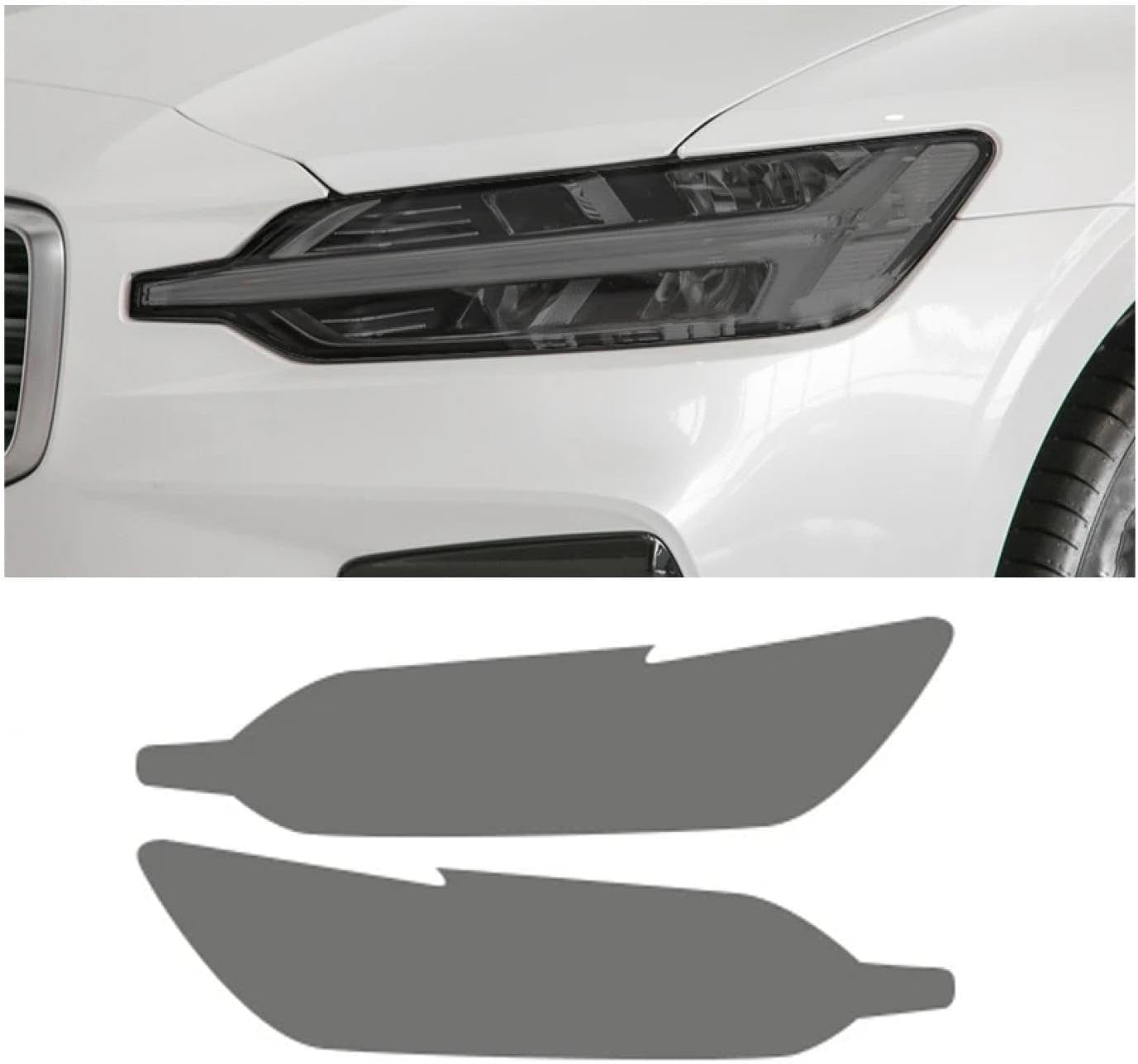 SamLng Car Front Light Film for V60 2019 2020 2021 Headlight Protection Sticker Car Front Headlamp Protection Film car Lights Film Headlight Anti-Scratch Non-Yellowing Protective Film