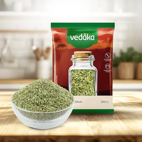 Image of Amazon Brand - Vedaka Fennel Whole | 200 G | Saunf | No Added Colours or Preservatives
