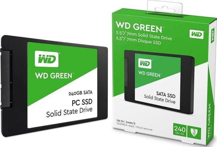 SSD Interne WD Green 1 To SATA - Vitesse Jusqu'à 545 Mo/s, Format 2,5 Pouces 7 Mm, Garantie 3 Ans