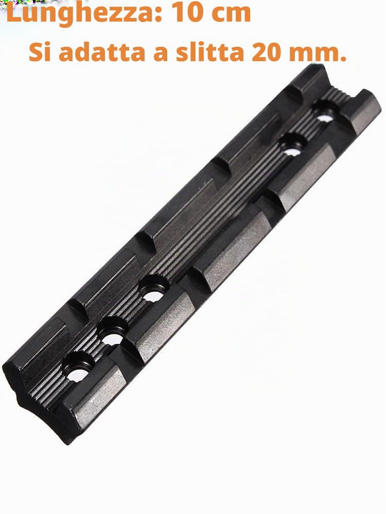 ACEXIER Guida Picatinny/Dovetail da 10 cm Guida a basso profilo Montaggio guida Weaver Picatinny da 20 mm