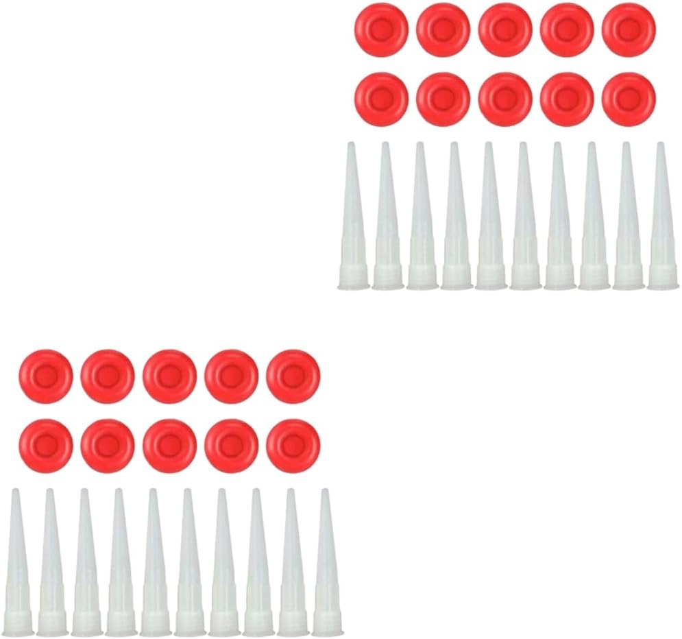 Glass Nozzles Plastic Caulking Nozzles Sealant Silicone Caulking Tips Mouth Caps Home Nozzles Tool for Sealing Caulk Caps