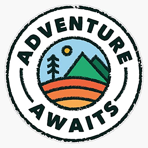 STG Trading Adventure Awaits Explore Discover Vinyl Bumper Sticker Decal Waterproof 5'