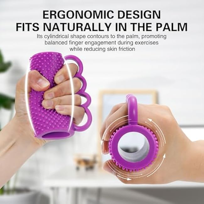 Hand Exercise Balls for Arthritis - Therapy Ball with Finger Separate & Massage Spike - Improve Flexibility & Grip Strength, Hand Exercise Balls for Strokes/Arthritis/Surgery/Elderly