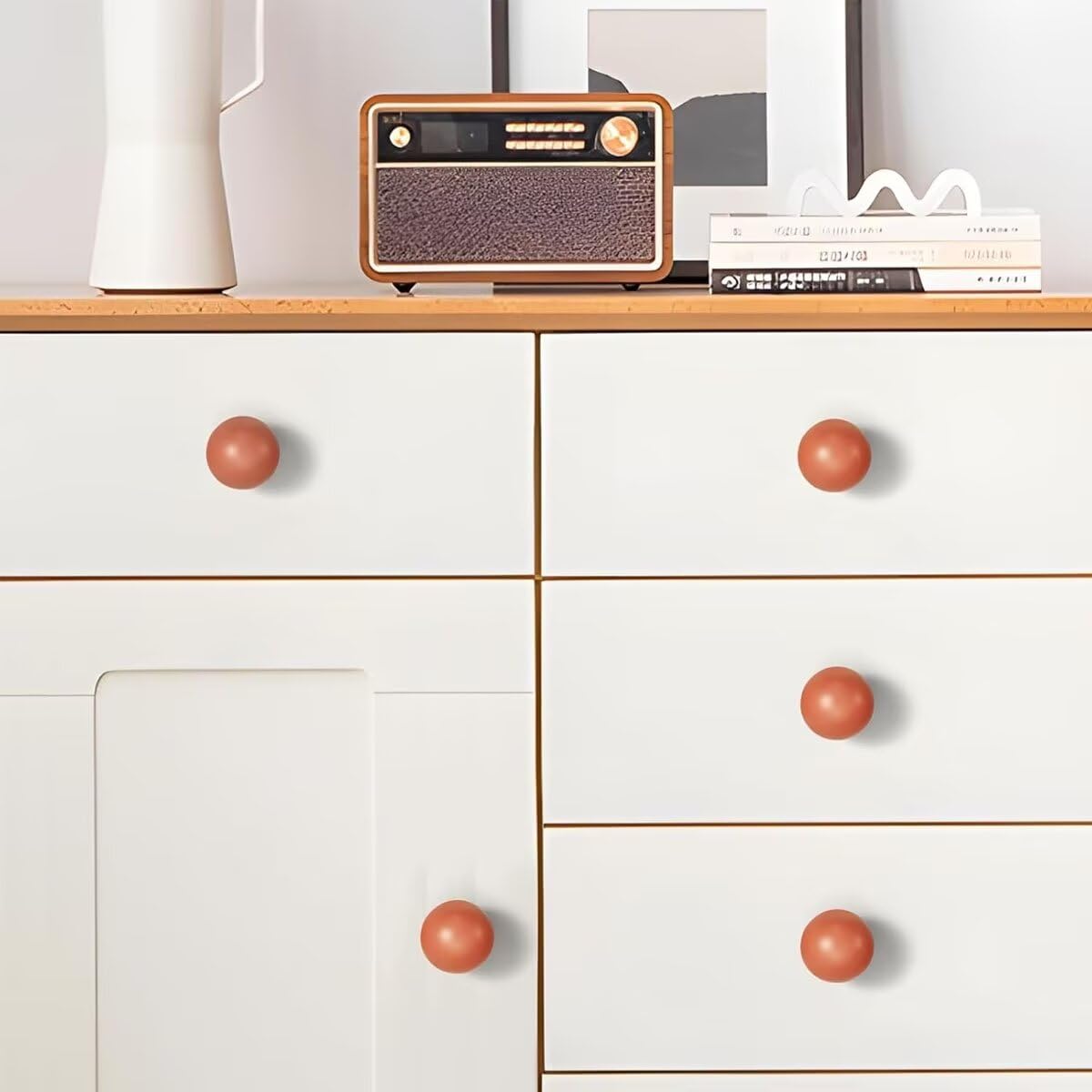 orange dresser knobs Marbled Orange Black Gray Print Cabinet Knob, Abstract Art Drawer Pull Set #2 (4 knobs) / Extra Small