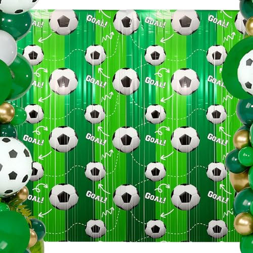 Toile de fond de football 5 pièces en feuille pour mur de fête et anniversaire