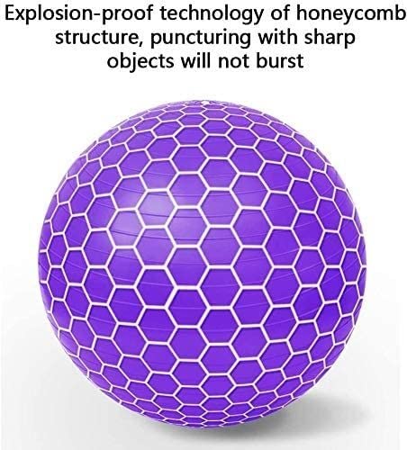 Gym ball morada con bomba de aire para entrenar el equilibrio 6